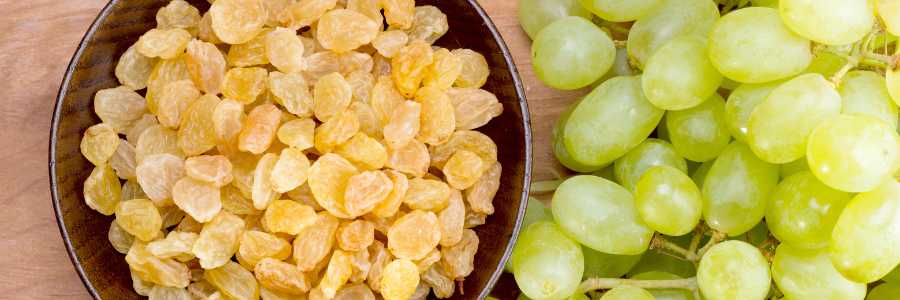 grapes and raisins