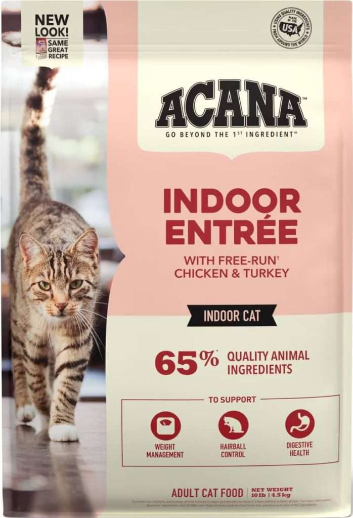 acana indoor entree adult dry cat food