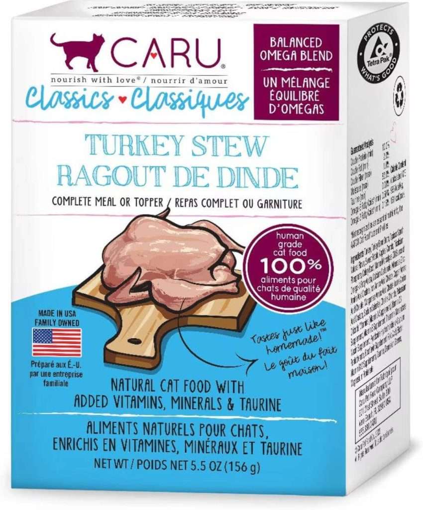 caru classic turkey stew wet cat food