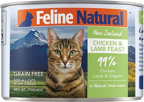 feline natural chicken and lamb feast