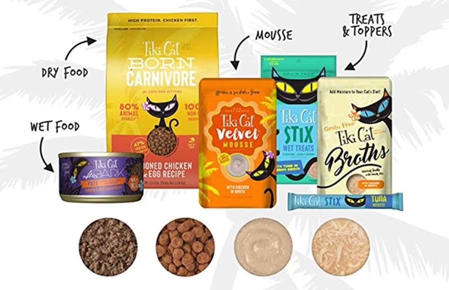tiki cat food product lines