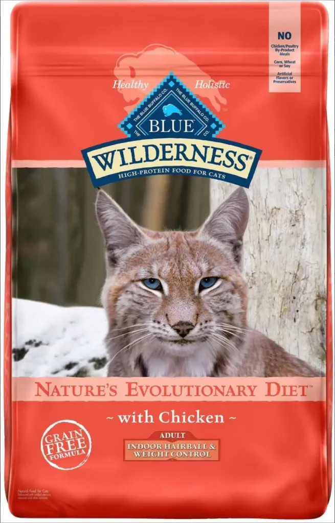 blue buffalo wilderness high protein indoor hairball & weight control dry cat food