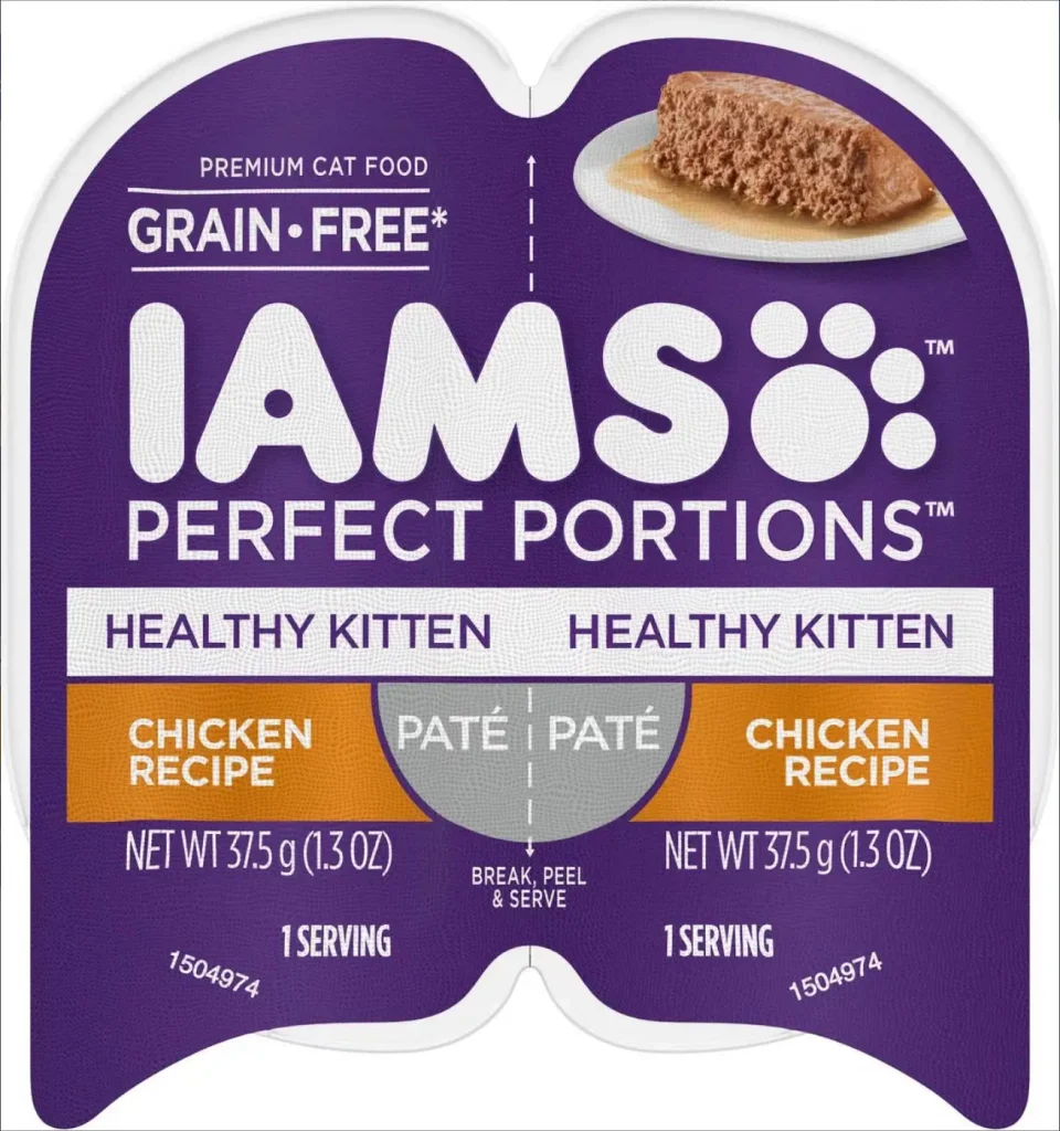 iams perfect portions healthy kitten grain-free wet cat food