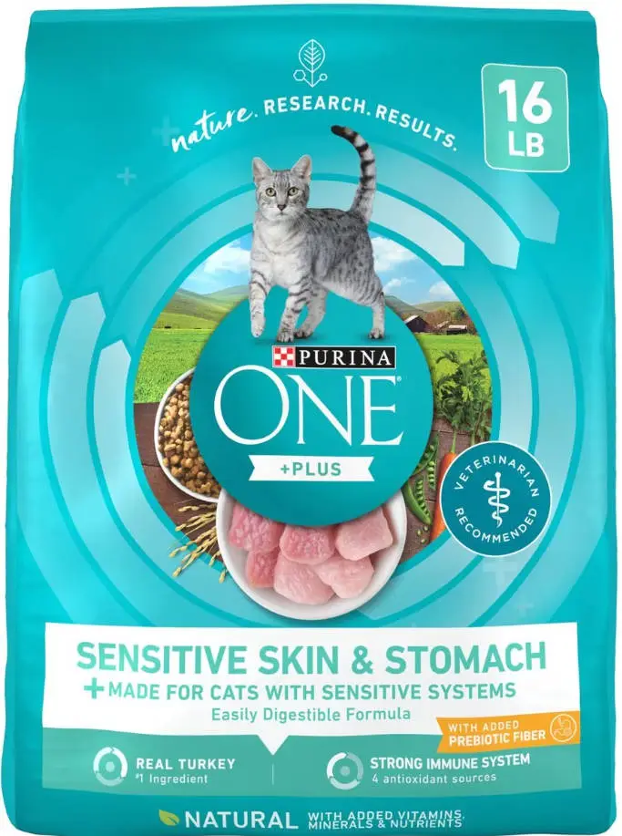 purina one natural sensitive skin & stomach dry cat food