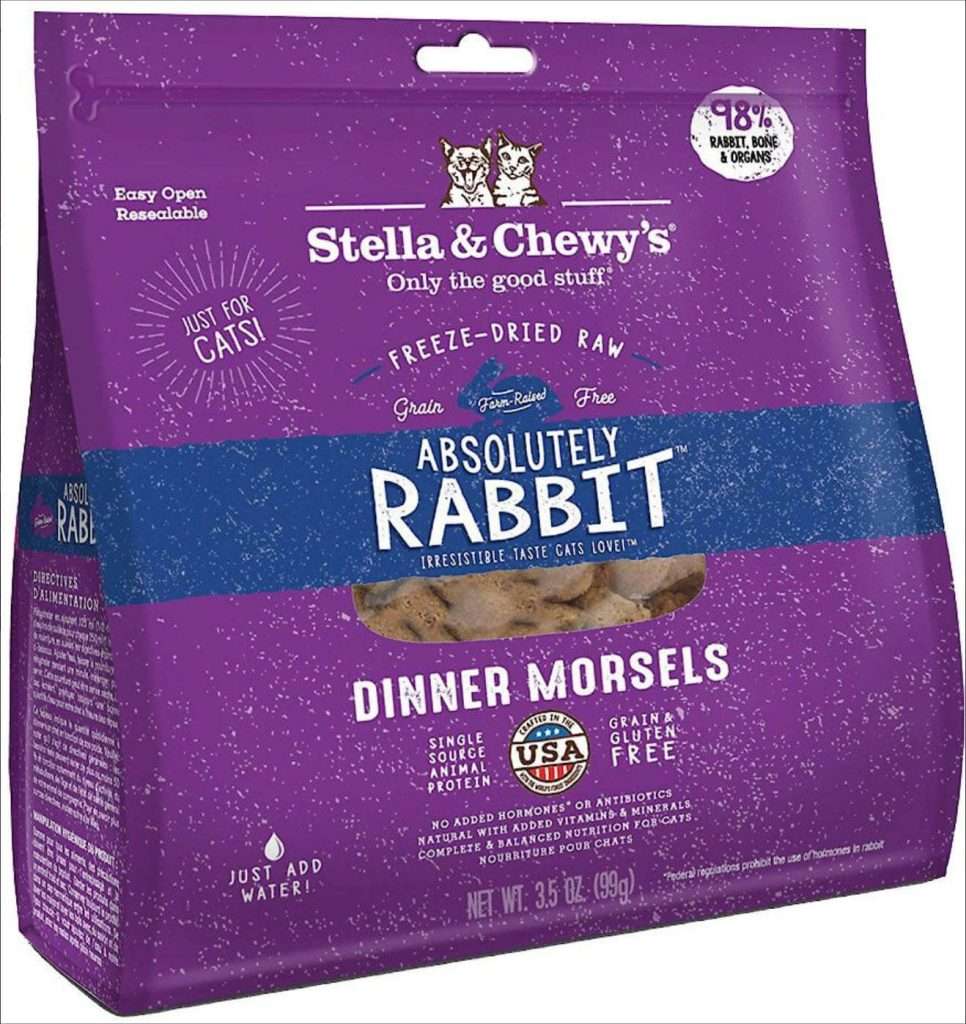 stella & chewy’s freeze-dried raw rabbit cat food