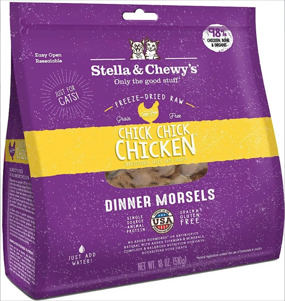 stella & chewy's freeze-dried raw chicken dinner morsels cat food
