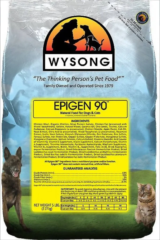 wysong epigen 90 grain-free dry dog & cat food