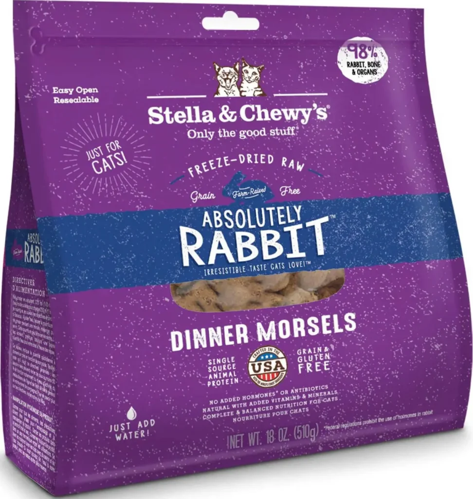 stella & chewy's absolutely rabbit dinner morsels freeze-dried cat food