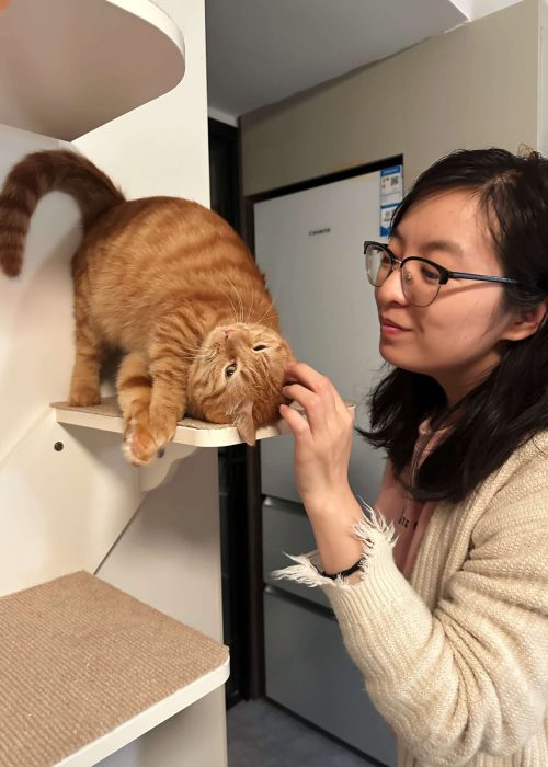 me with one of my cute cat